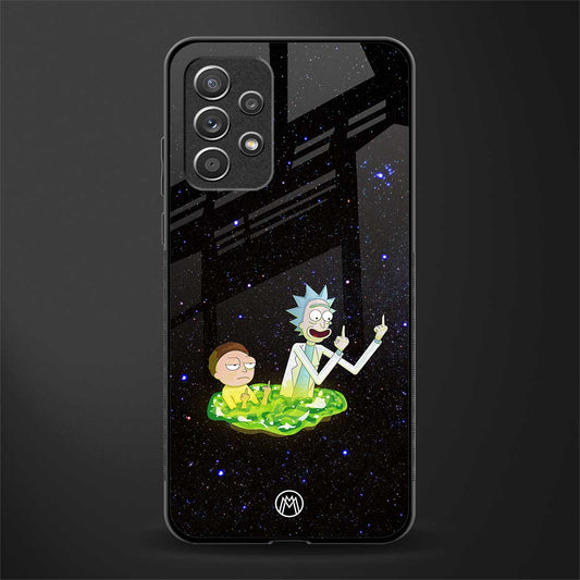 rick and morty fo aesthetic glass case for samsung galaxy a32 4g image