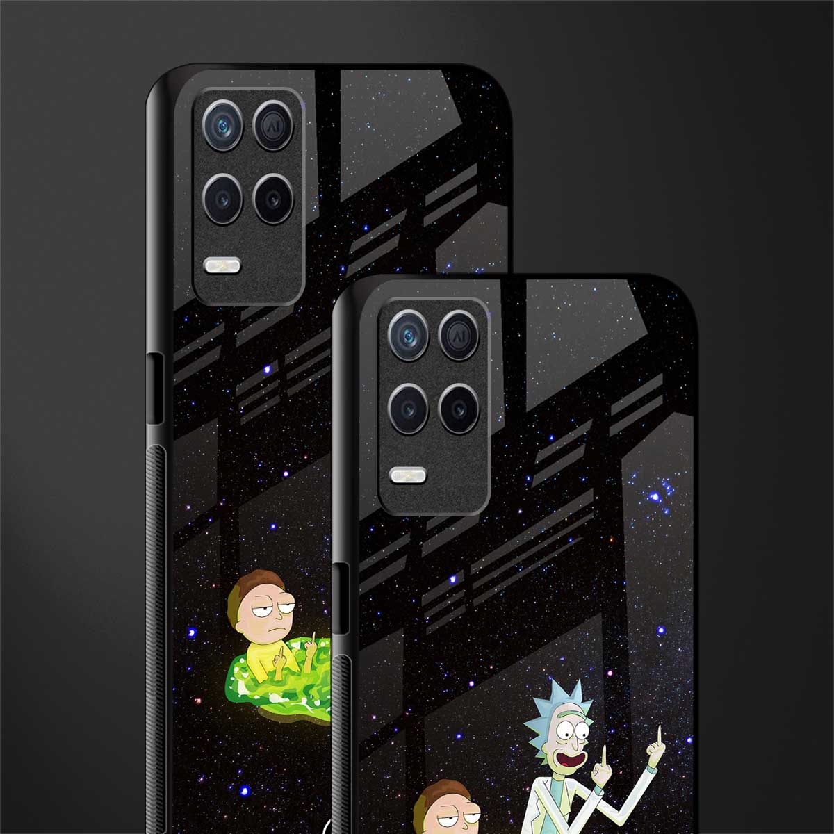 rick and morty fo aesthetic glass case for realme 8 5g image-2