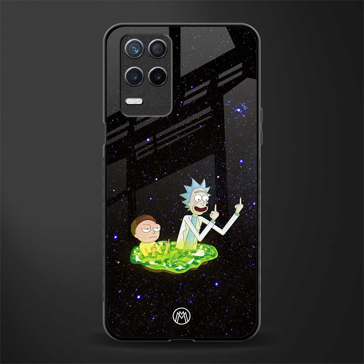 rick and morty fo aesthetic glass case for realme 8 5g image