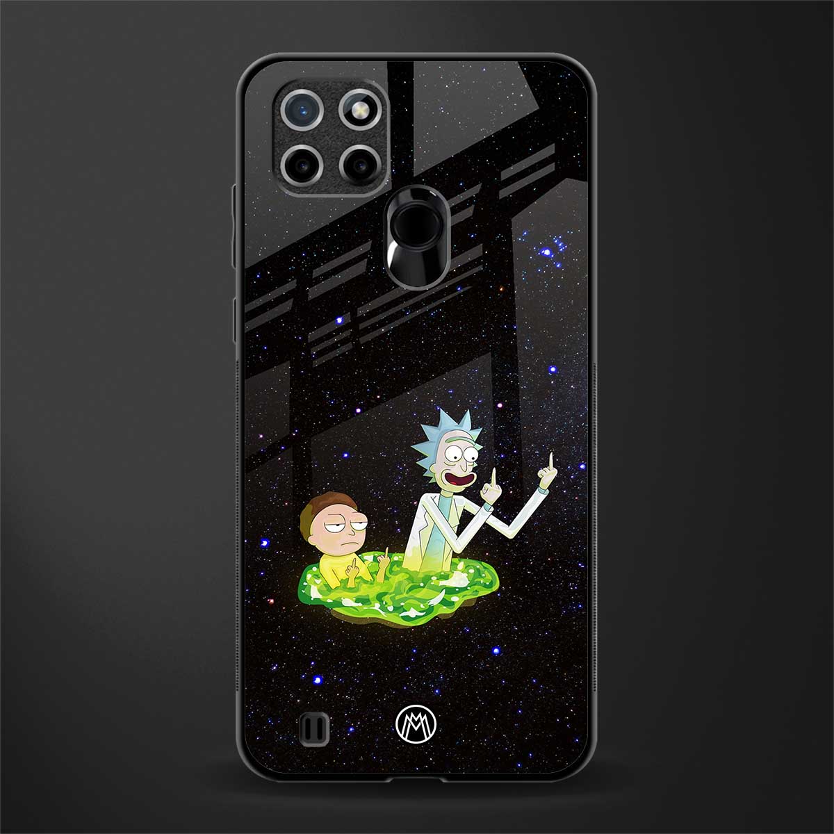 rick and morty fo aesthetic glass case for realme c21 image