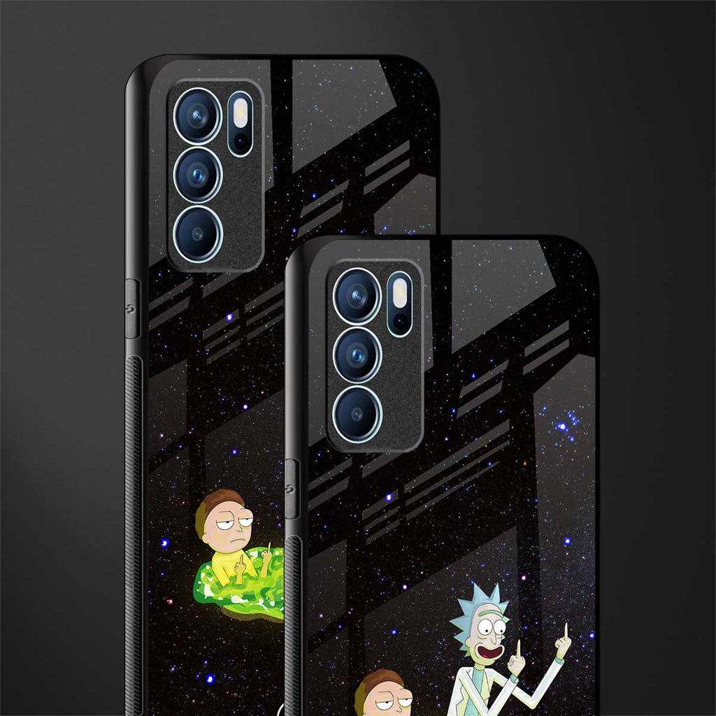 rick and morty fo aesthetic glass case for oppo reno6 pro 5g image-2