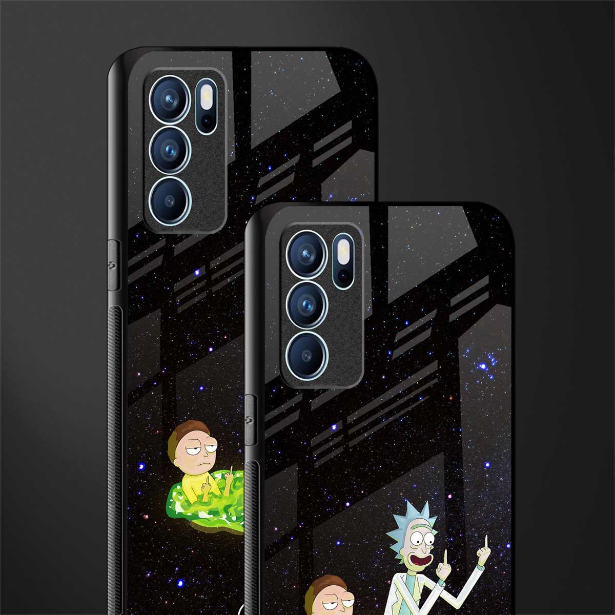rick and morty fo aesthetic glass case for oppo reno6 pro 5g image-2