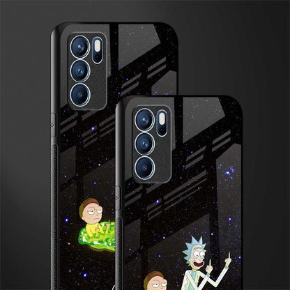 rick and morty fo aesthetic glass case for oppo reno6 pro 5g image-2
