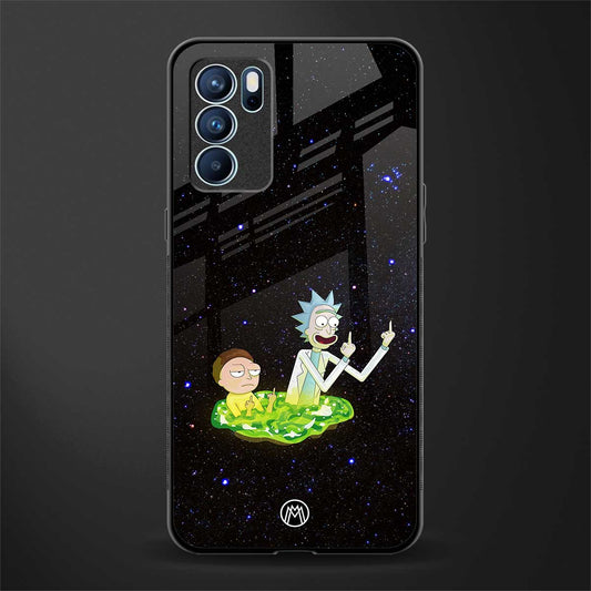 rick and morty fo aesthetic glass case for oppo reno6 5g image