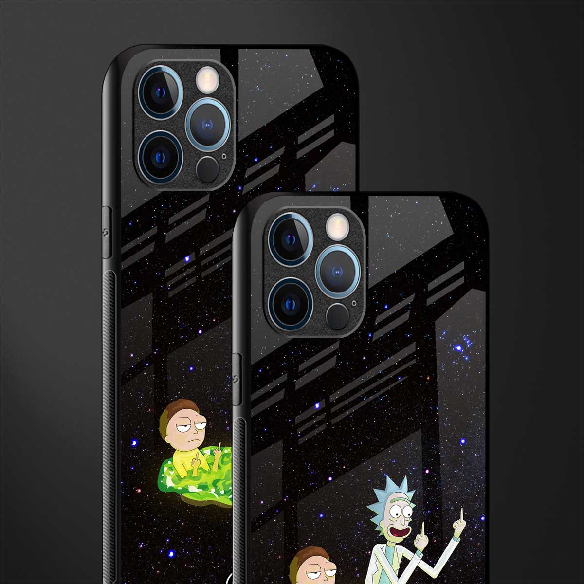 rick and morty fo aesthetic glass case for iphone 12 pro max image-2