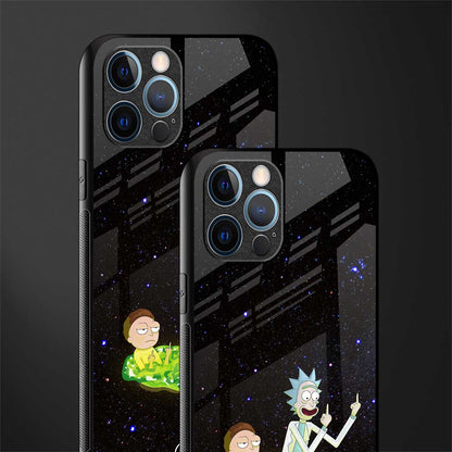 rick and morty fo aesthetic glass case for iphone 14 pro max image-2