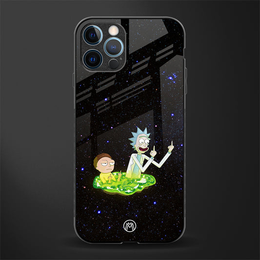 rick and morty fo aesthetic glass case for iphone 12 pro max image