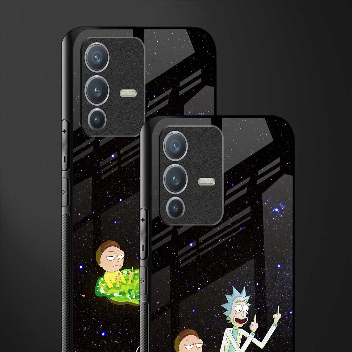 rick and morty fo aesthetic glass case for vivo v23 pro 5g image-2