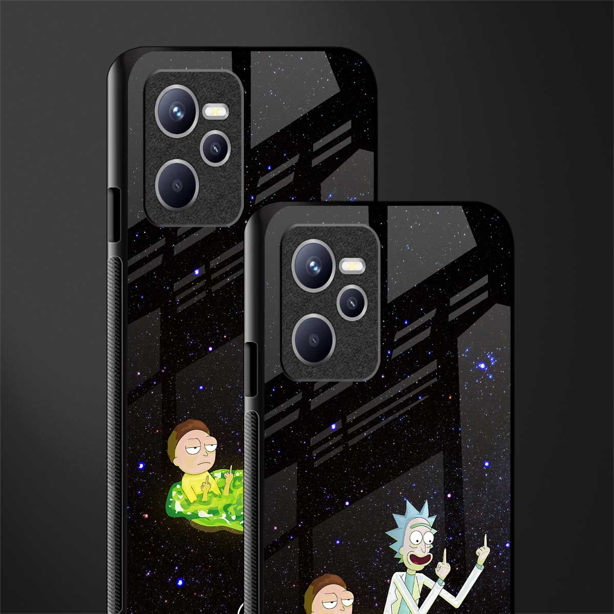 rick and morty fo aesthetic glass case for realme c35 image-2