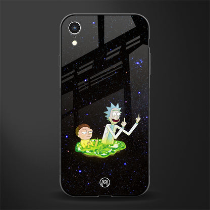 rick and morty fo aesthetic glass case for iphone xr image