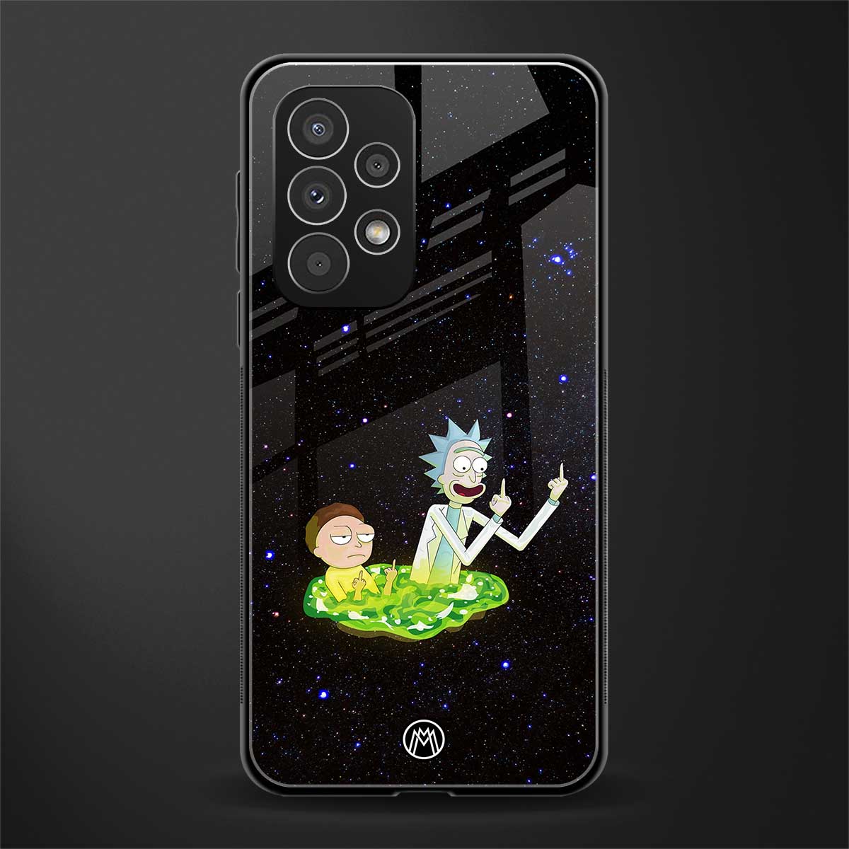 rick and morty fo aesthetic back phone cover | glass case for samsung galaxy a23