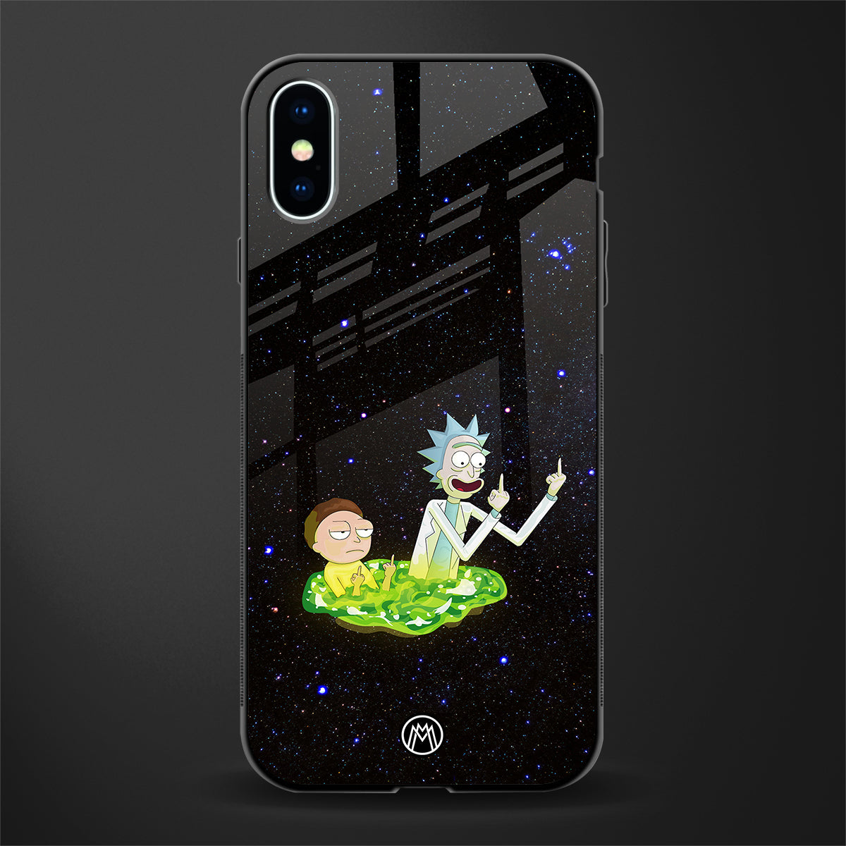 rick and morty fo aesthetic glass case for iphone x image