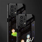 rick and morty fo aesthetic back phone cover | glass case for samsung galaxy a13 4g