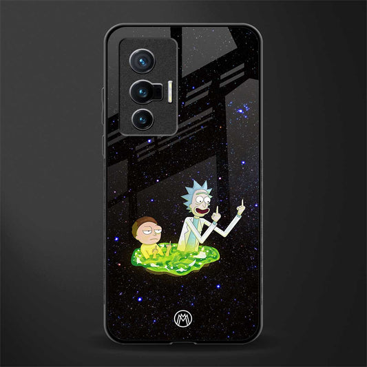 rick and morty fo aesthetic glass case for vivo x70 image