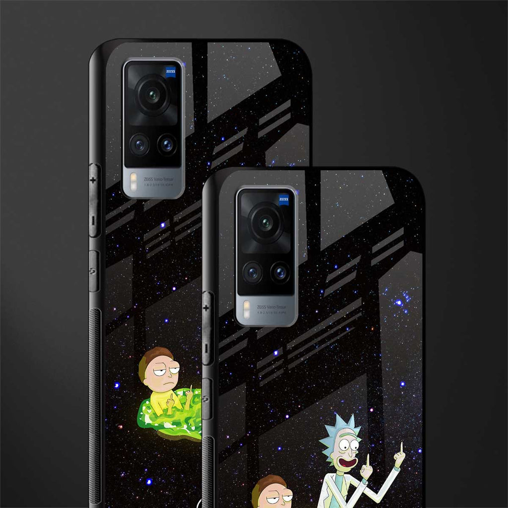 rick and morty fo aesthetic glass case for vivo x60 image-2