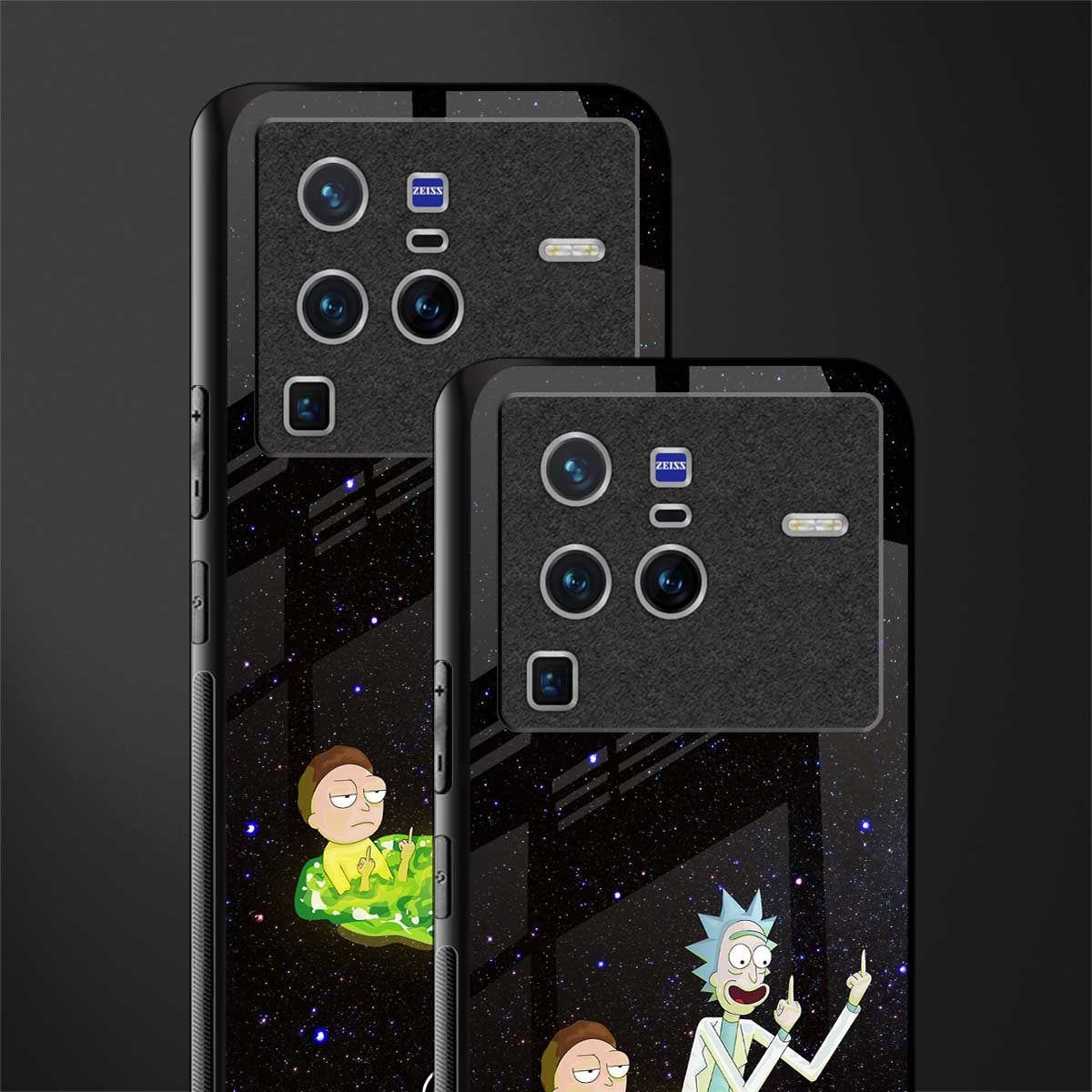 rick and morty fo aesthetic glass case for vivo x80 pro 5g image-2
