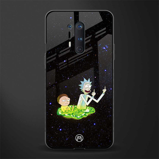 rick and morty fo aesthetic glass case for oneplus 8 pro image