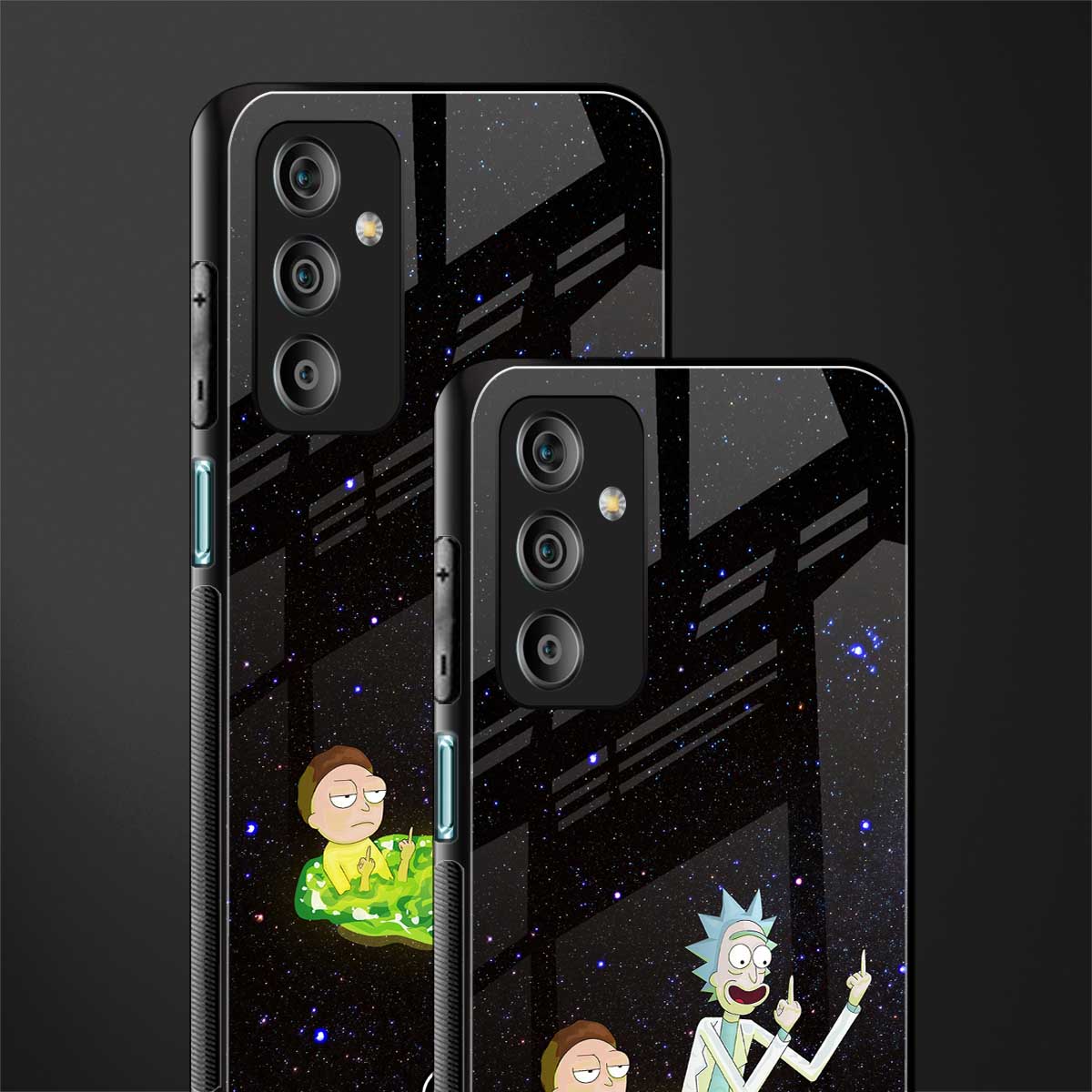 rick and morty fo aesthetic back phone cover | glass case for samsung galaxy f23 5g