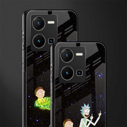rick and morty fo aesthetic back phone cover | glass case for vivo y35 4g