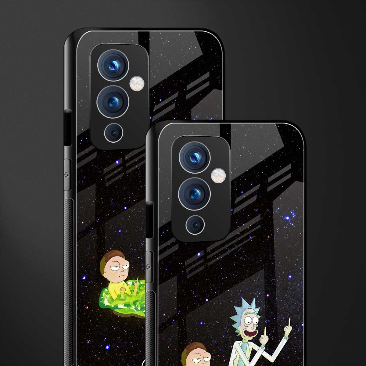 rick and morty fo aesthetic back phone cover | glass case for oneplus 9