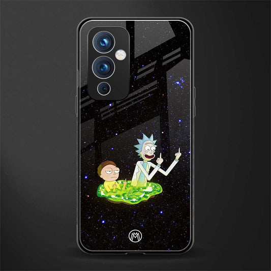 rick and morty fo aesthetic back phone cover | glass case for oneplus 9