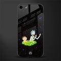 rick and morty fo aesthetic glass case for iphone 8 image