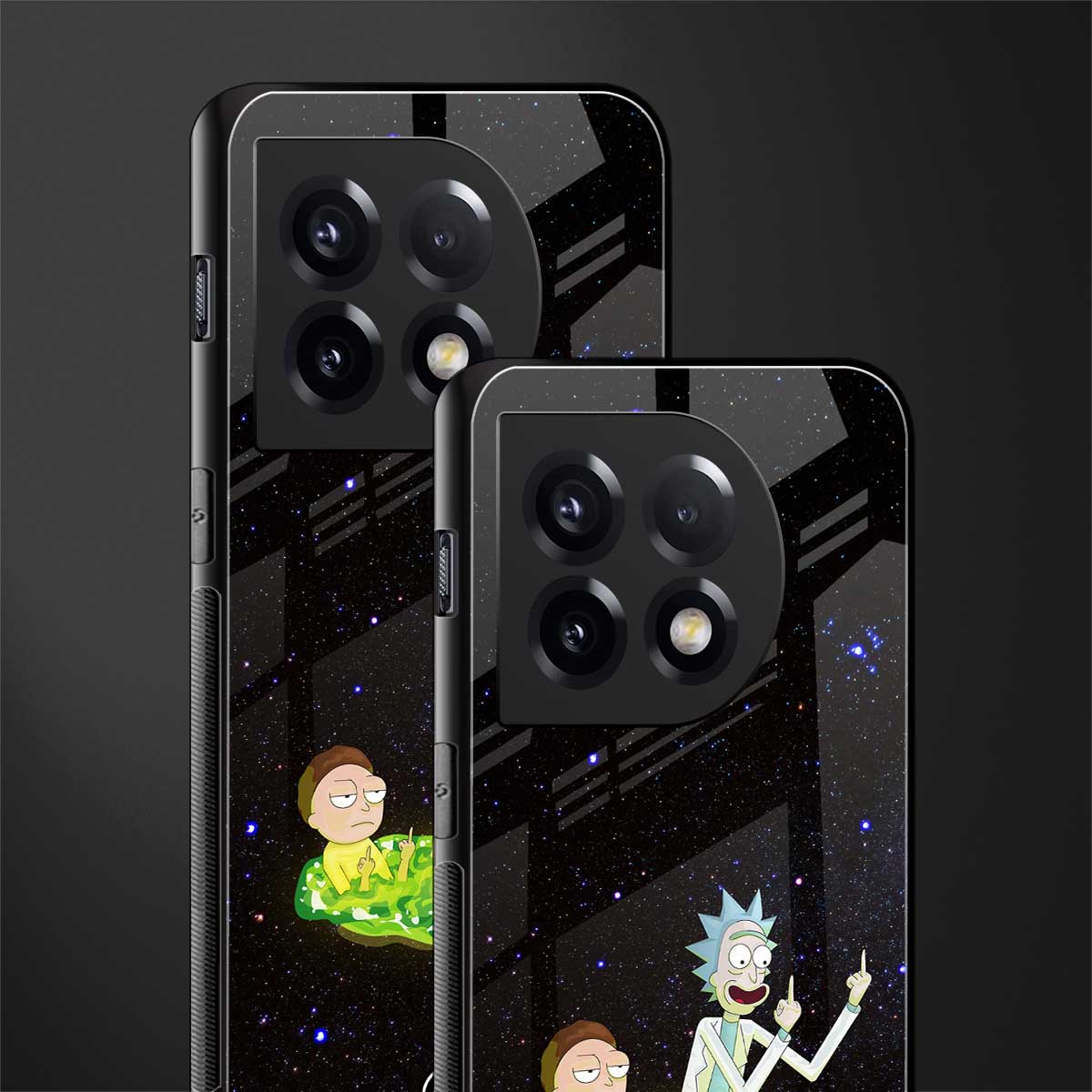 rick and morty fo aesthetic back phone cover | glass case for oneplus 11
