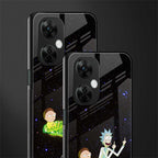 rick and morty fo aesthetic back phone cover | glass case for oneplus nord ce 3 lite