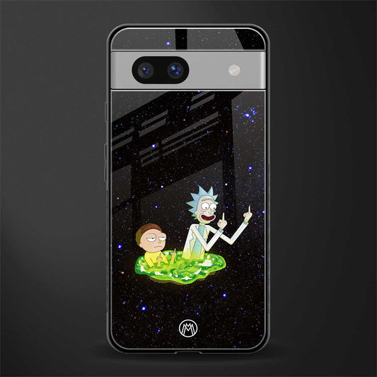 rick and morty fo aesthetic back phone cover | glass case for Google Pixel 7A