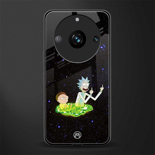 rick and morty fo aesthetic back phone cover | glass case for realme 11 pro 5g