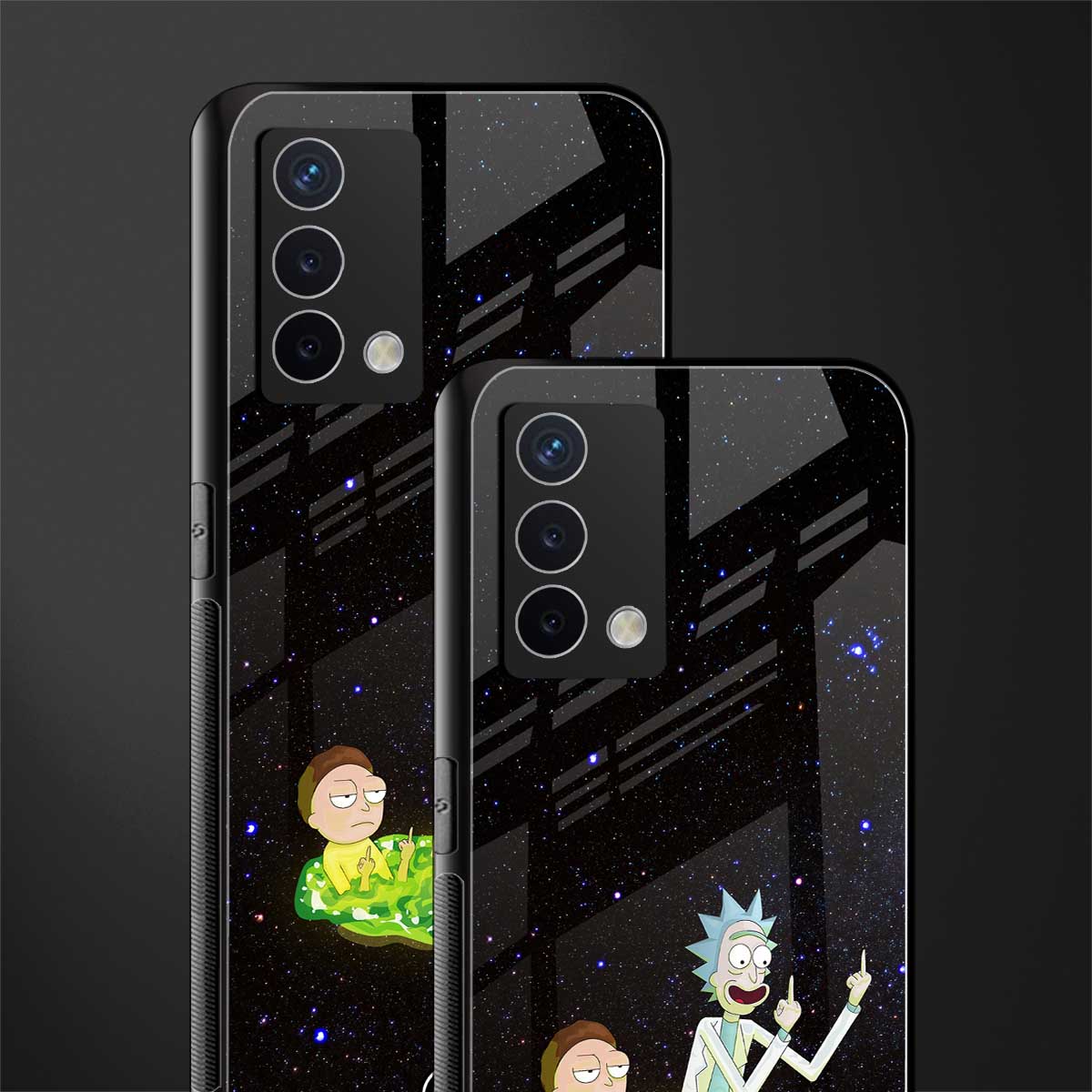 rick and morty fo aesthetic back phone cover | glass case for oppo a74 4g