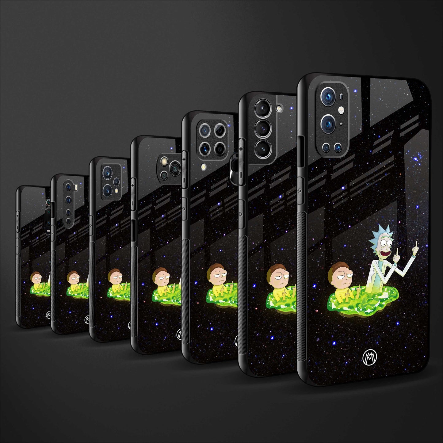 rick and morty fo aesthetic glass case for iphone xr image-3