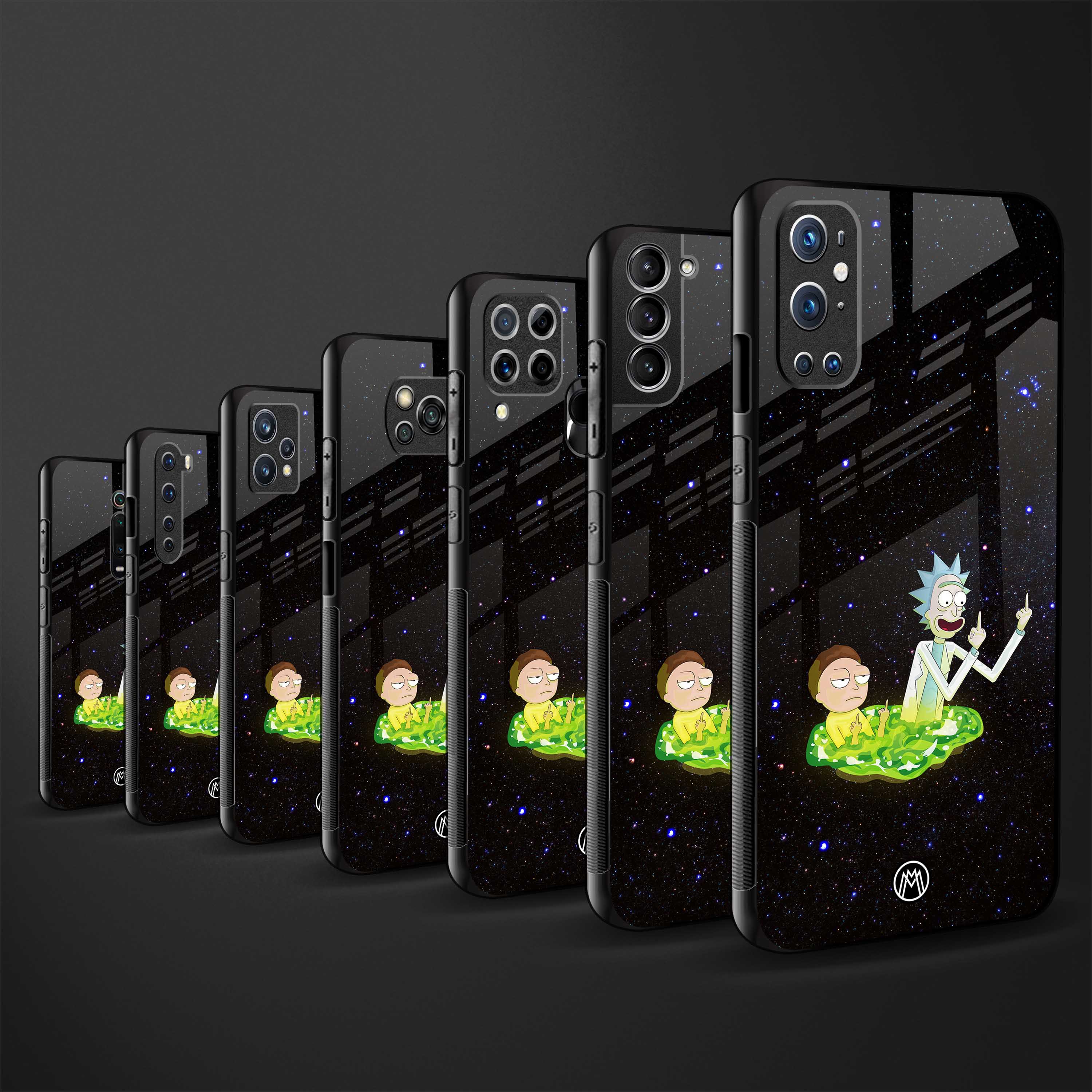rick and morty fo aesthetic glass case for redmi note 10 image-3