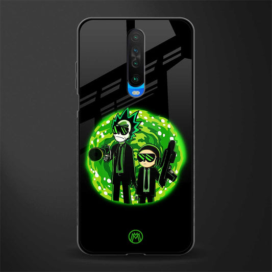 rick and morty schwifty glass case for poco x2 image
