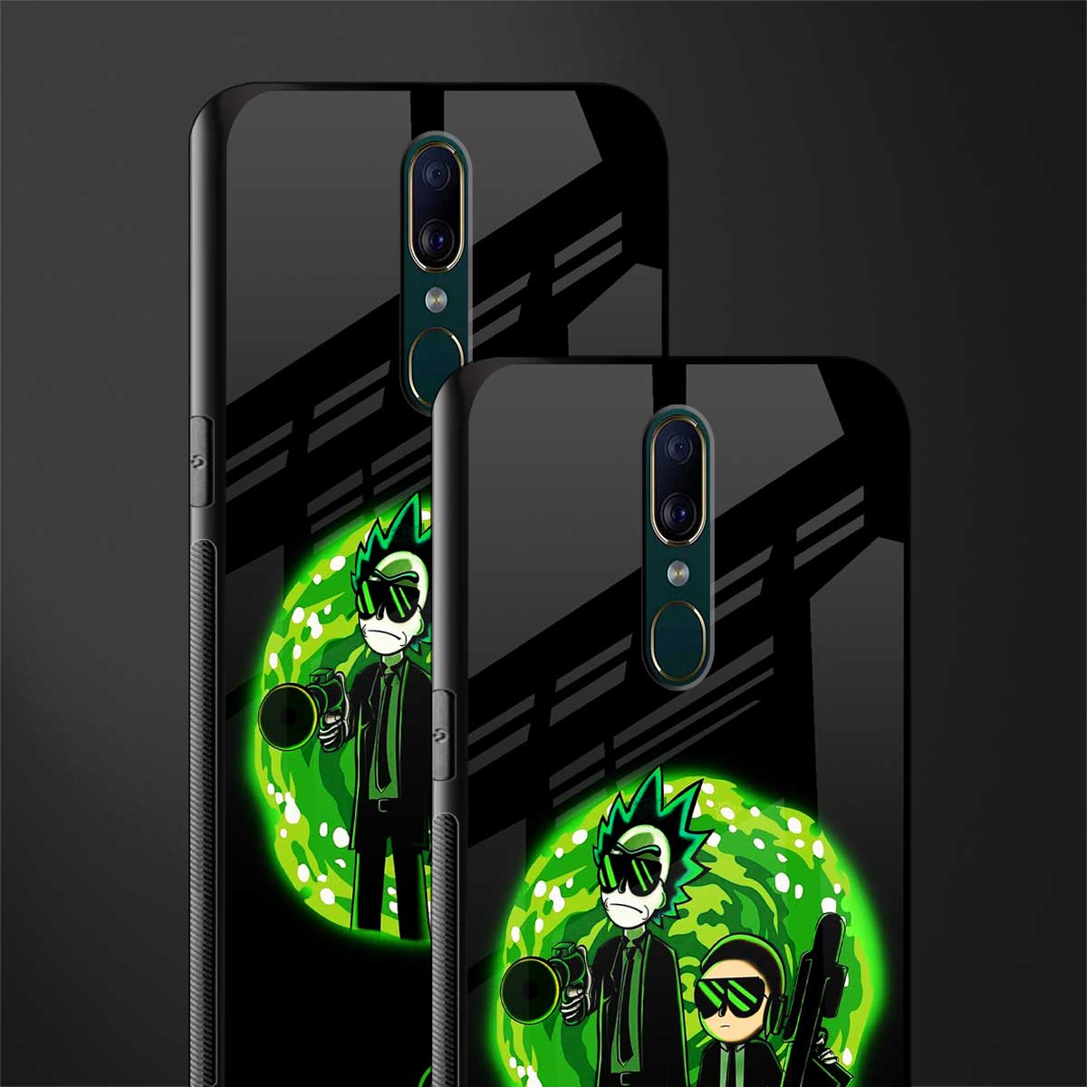 rick and morty schwifty glass case for oppo a9 image-2