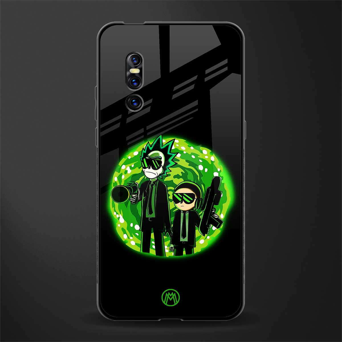 rick and morty schwifty glass case for vivo v15 pro image