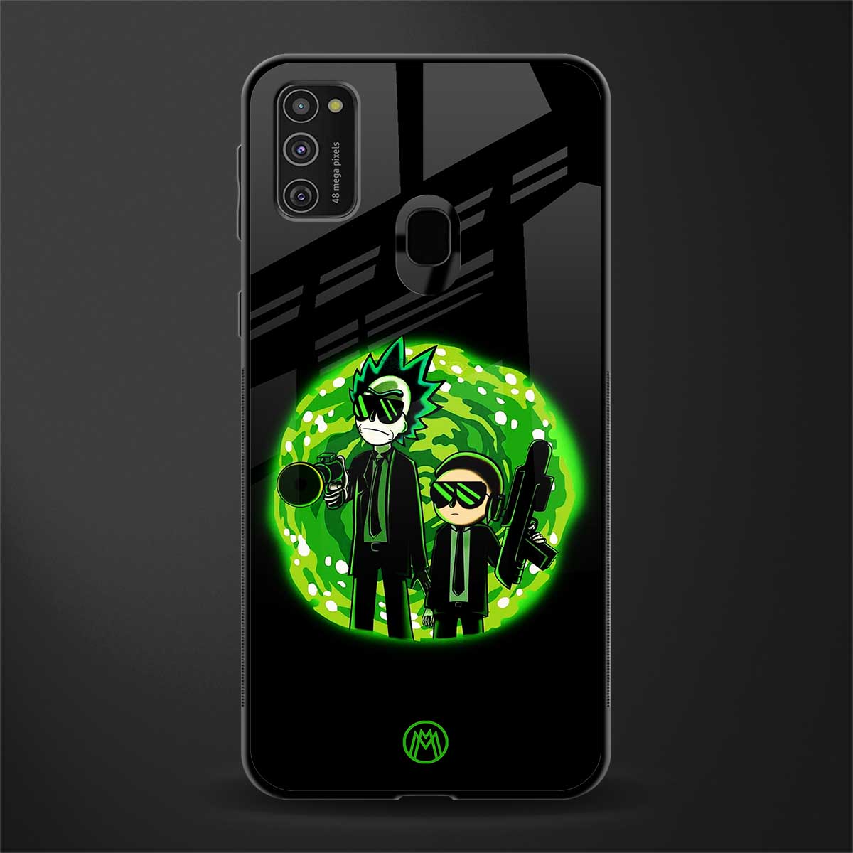 rick and morty schwifty glass case for samsung galaxy m21 image
