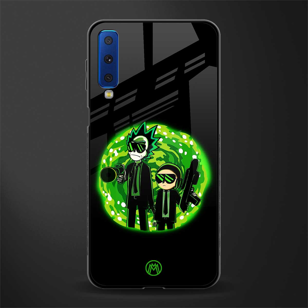 rick and morty schwifty glass case for samsung galaxy a7 2018 image