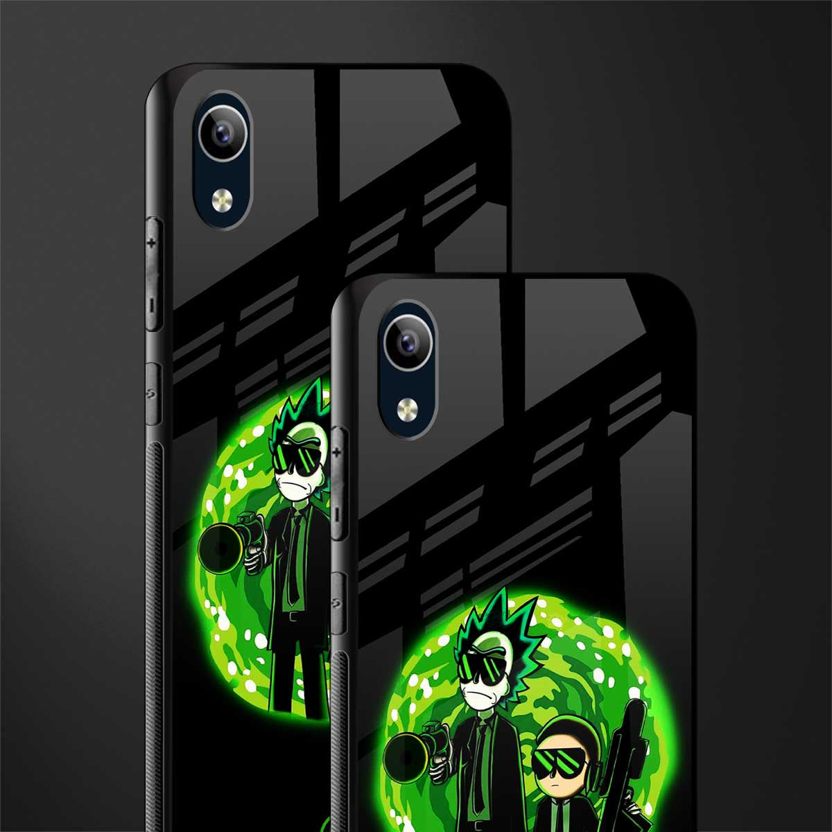 rick and morty schwifty glass case for vivo y1s without fingerprint image-2