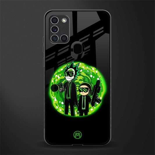 rick and morty schwifty glass case for samsung galaxy a21s image