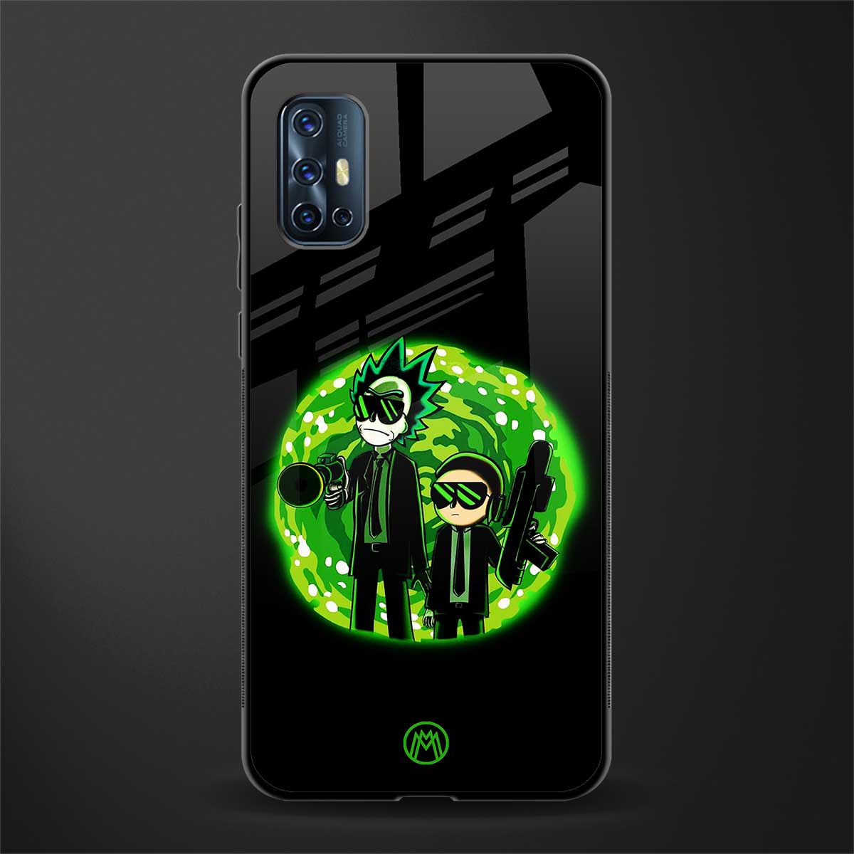 rick and morty schwifty glass case for vivo v17 image