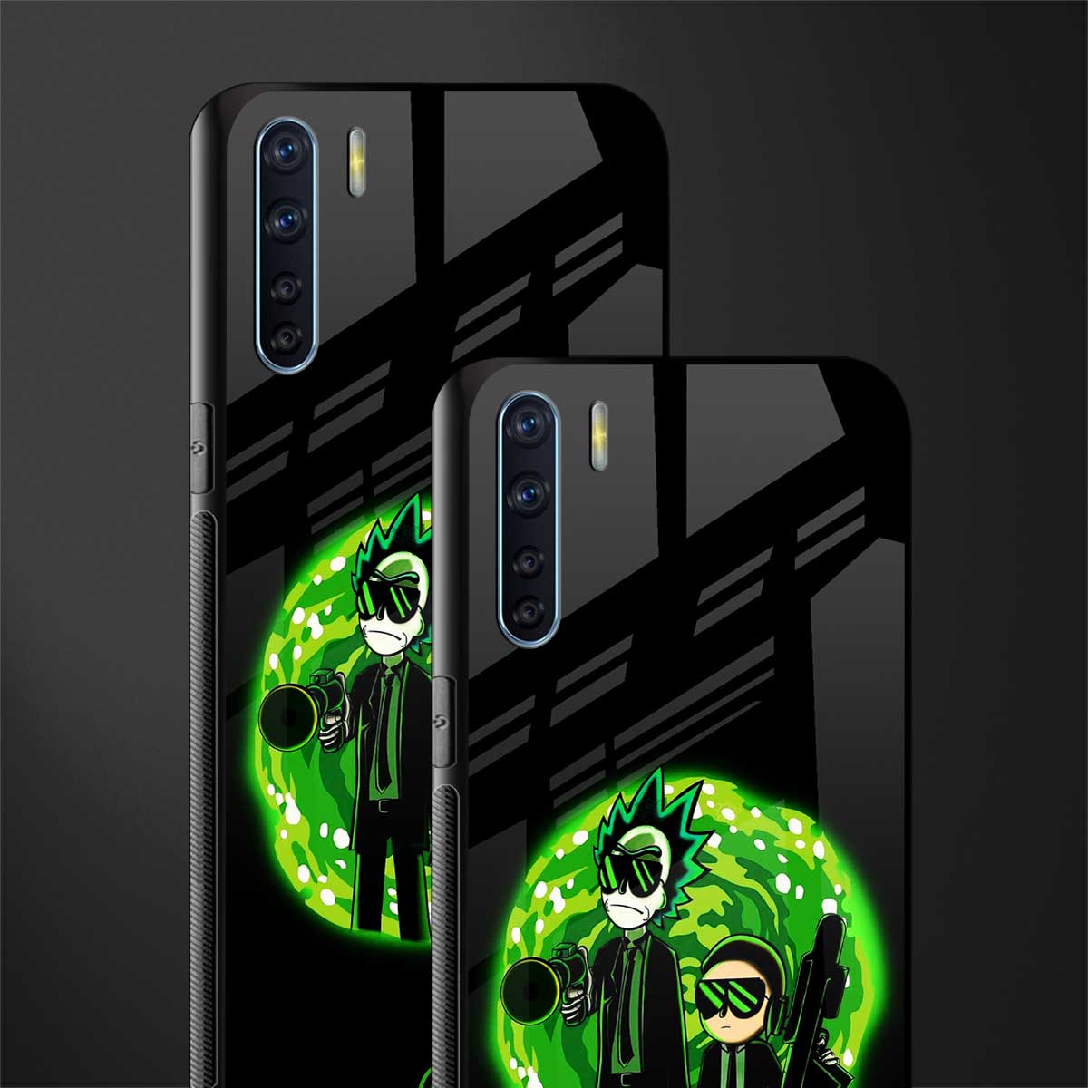 rick and morty schwifty glass case for oppo f15 image-2