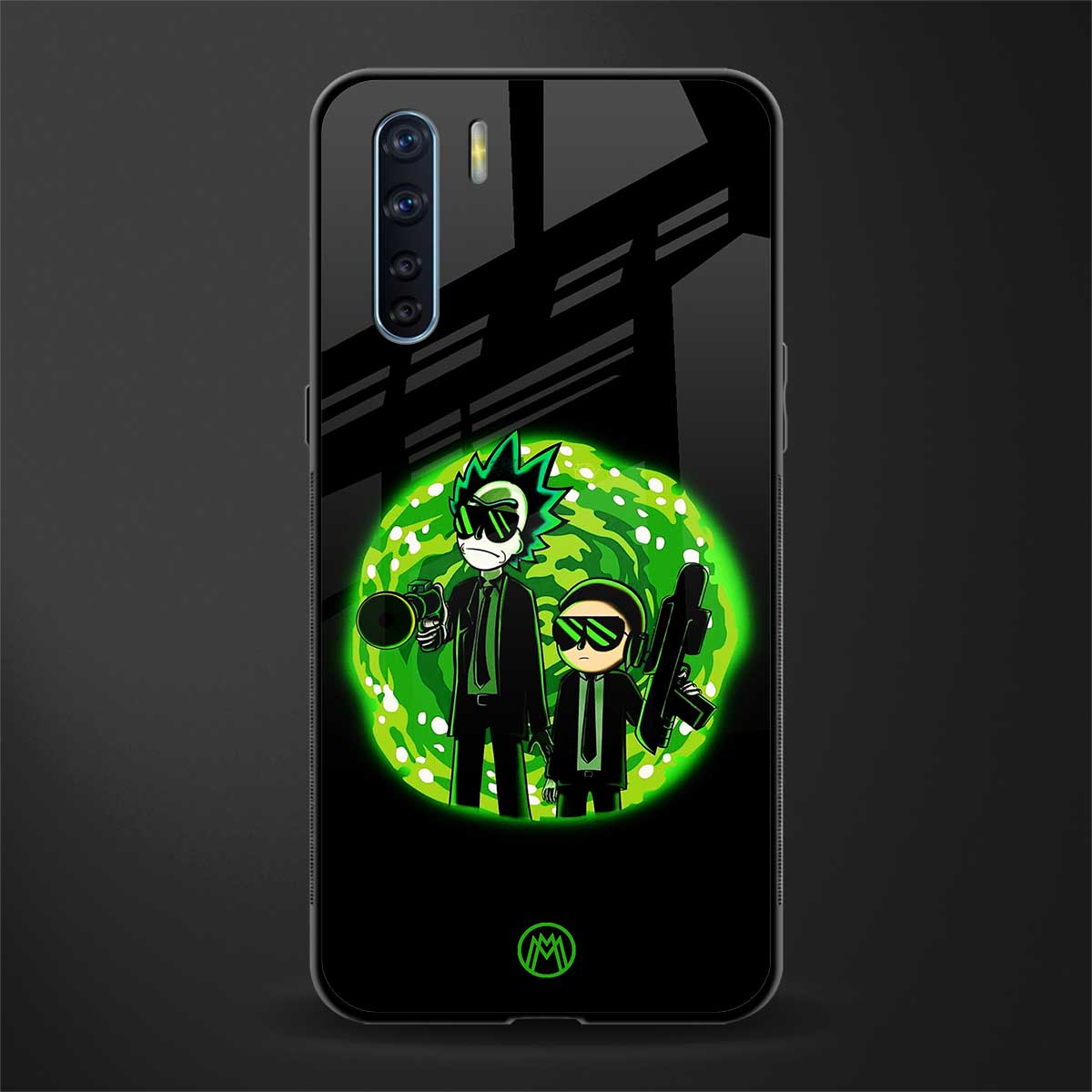 rick and morty schwifty glass case for oppo f15 image