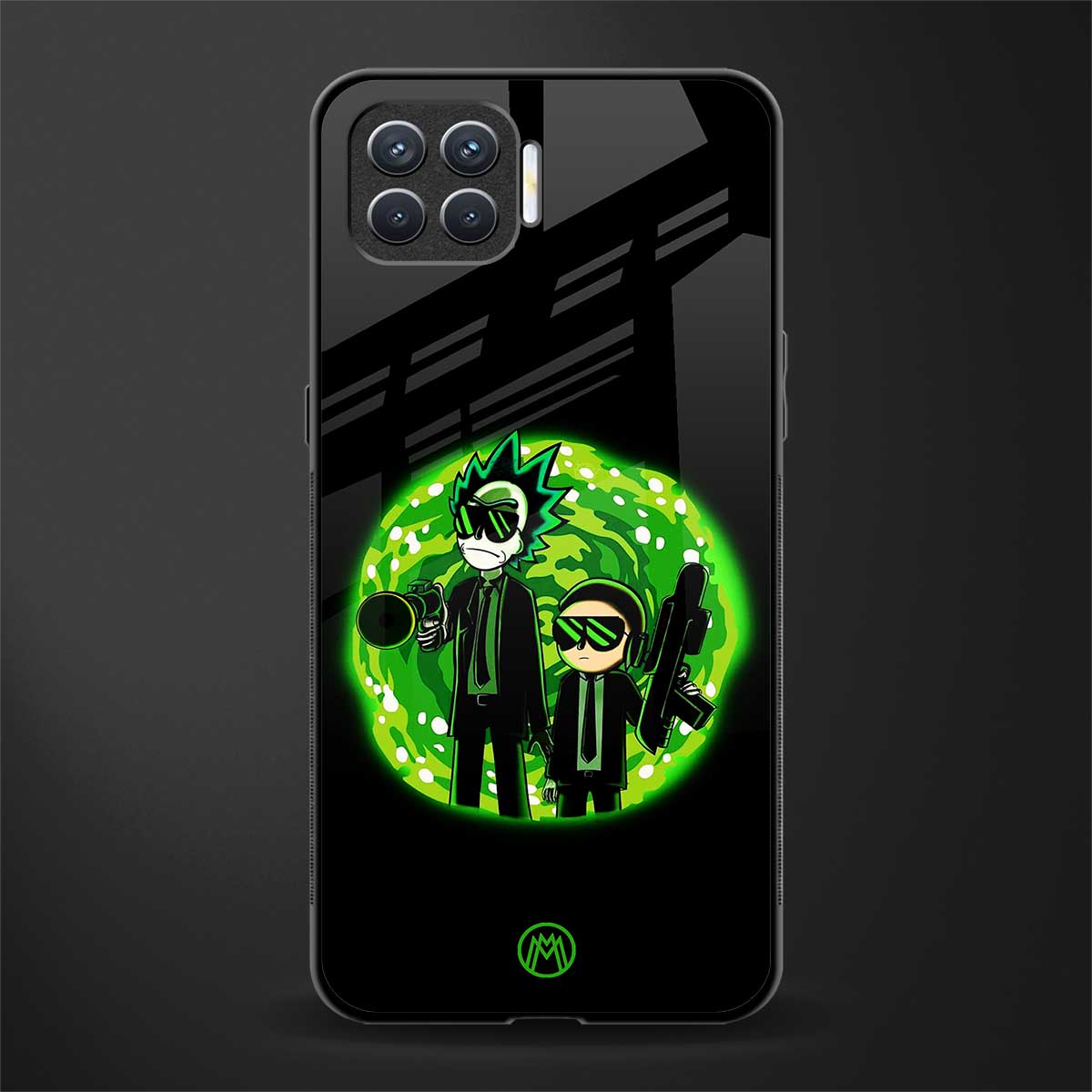 rick and morty schwifty glass case for oppo f17 image