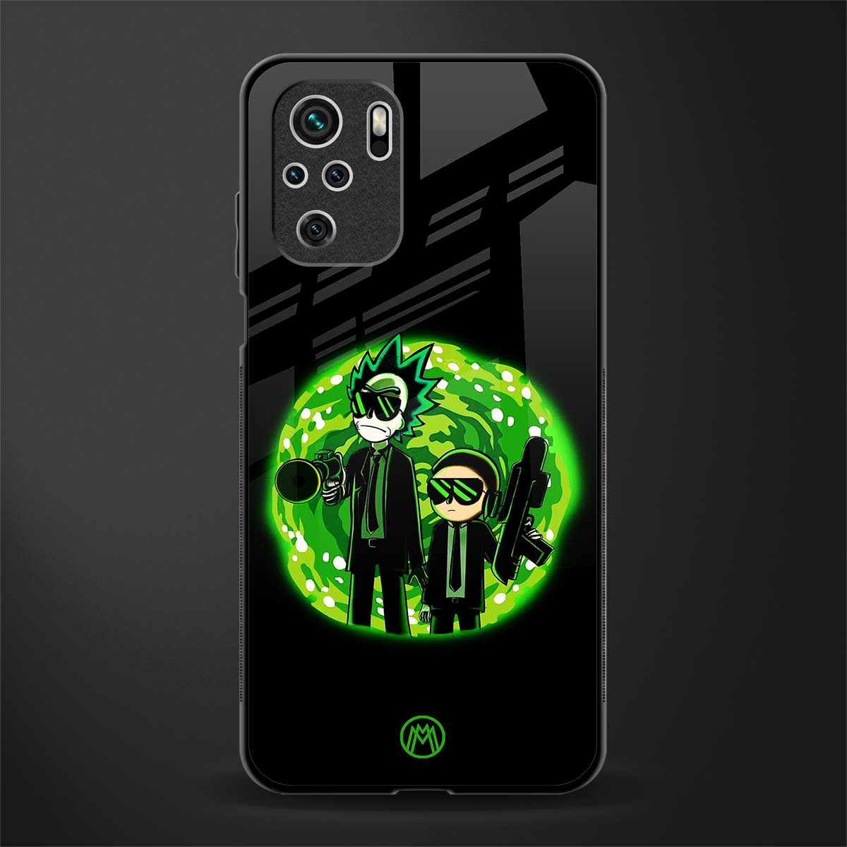 rick and morty schwifty glass case for redmi note 10 image