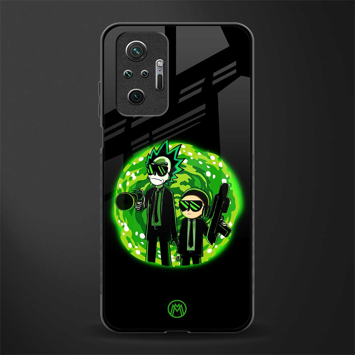 rick and morty schwifty glass case for redmi note 10 pro image
