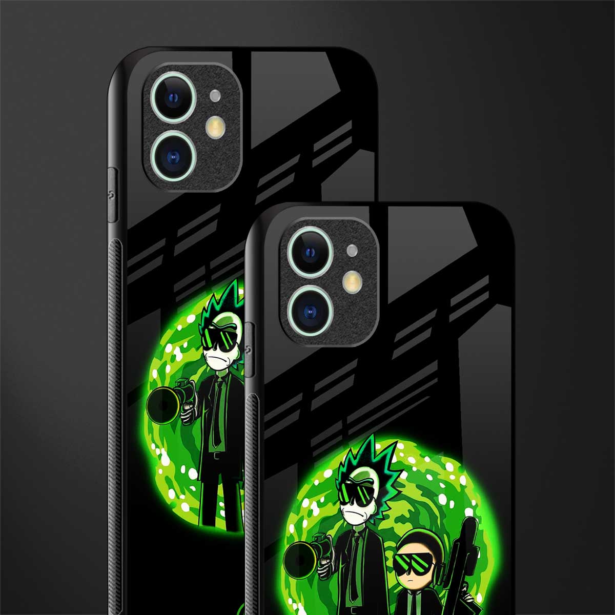 rick and morty schwifty glass case for iphone 12 mini image-2