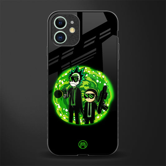 rick and morty schwifty glass case for iphone 11 image