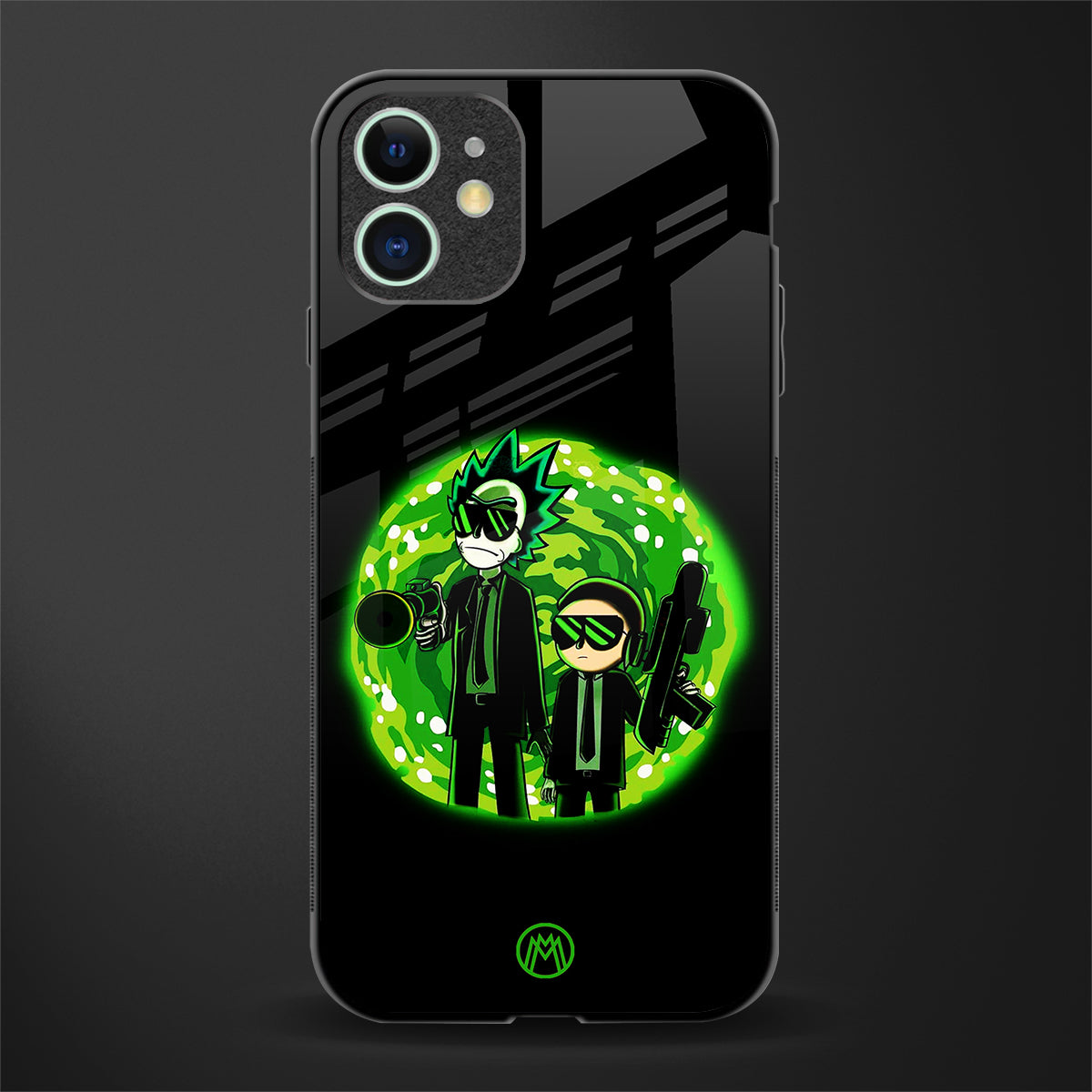 rick and morty schwifty glass case for iphone 12 image