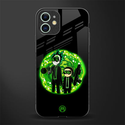 rick and morty schwifty glass case for iphone 12 image